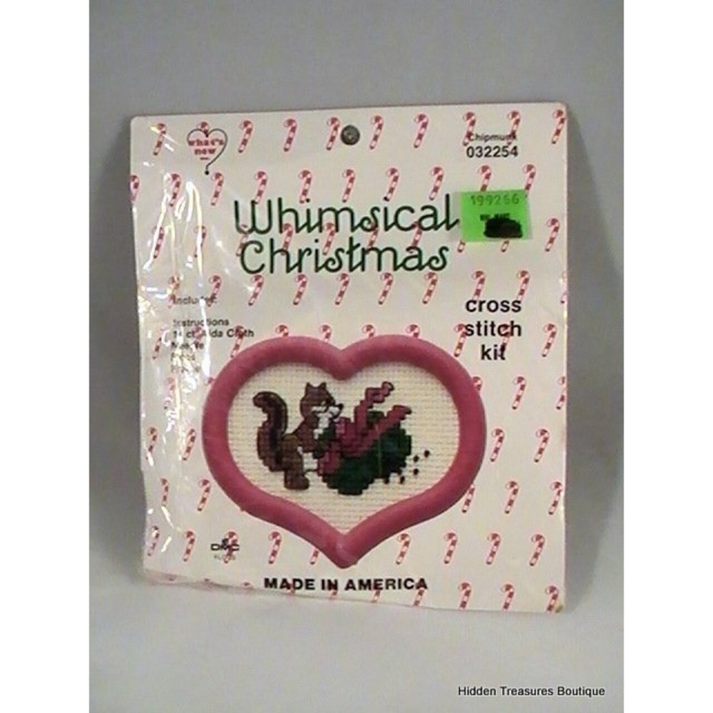 Whimsical Christmas (Chipmunk) Cross Stitch Kit‎ By What's New Inc.